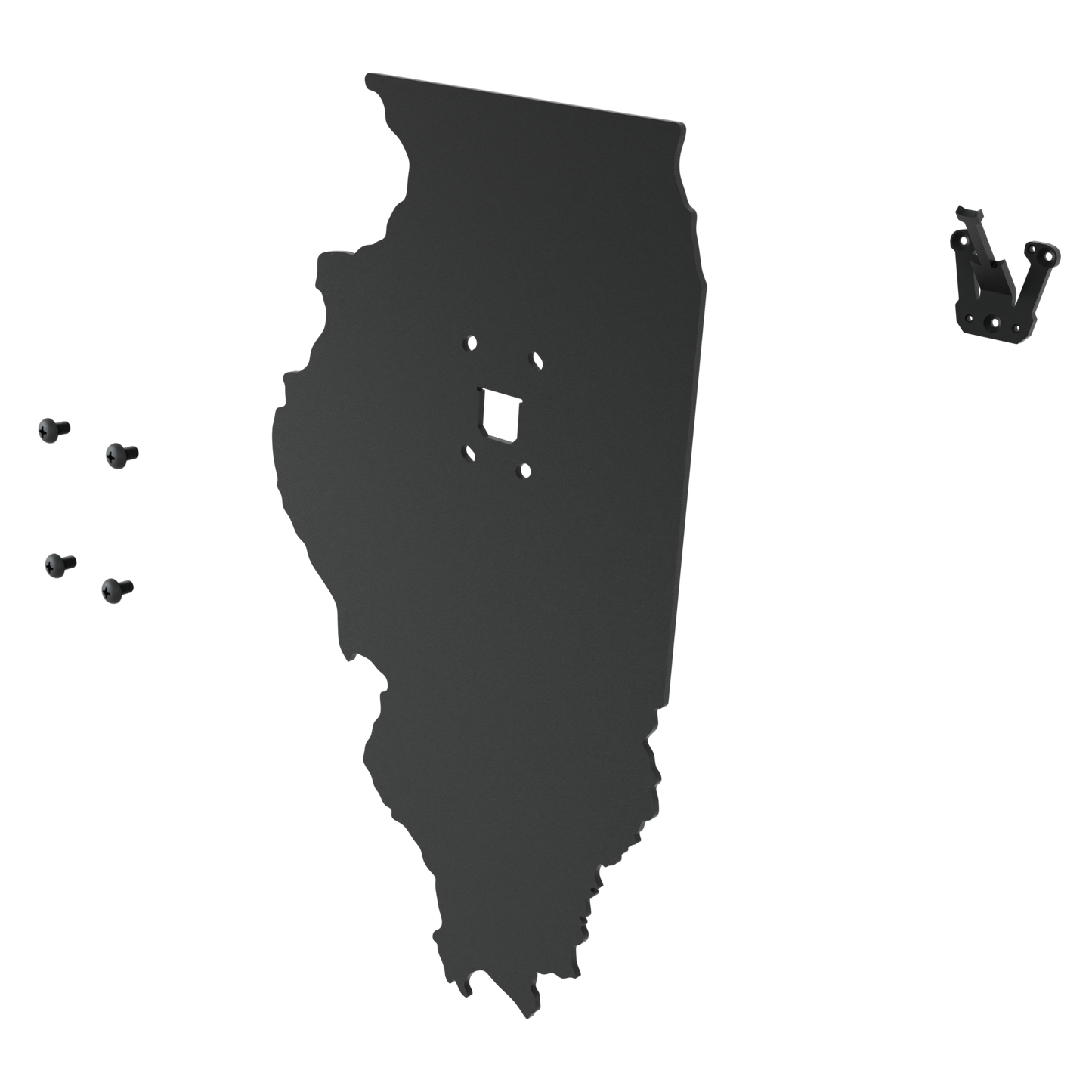 Illinois Solid State Outline European Mount Plaque (Medium Game)