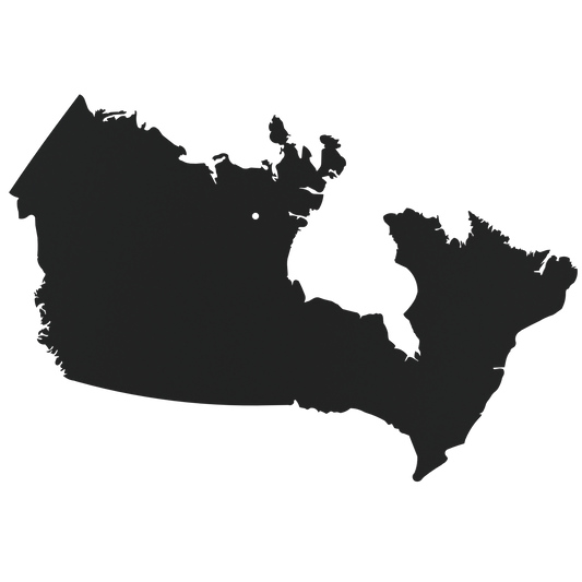 Canada Solid Country Outline European Mount Plaque (Medium Game)