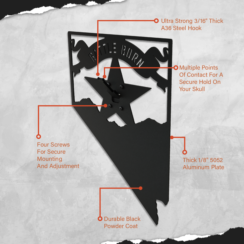 Nevada Flag Mount State Outline European Mount Plaque (Medium Game)