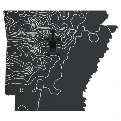 Arkansas Solid State Outline European Mount Plaque (Medium Game)