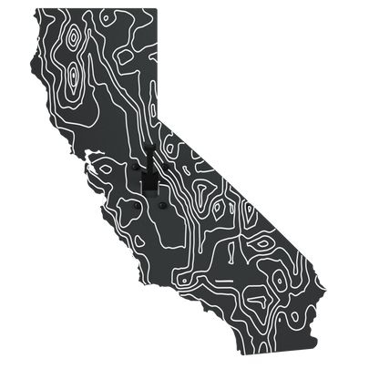 California Solid State Outline European Mount Plaque (Medium Game)