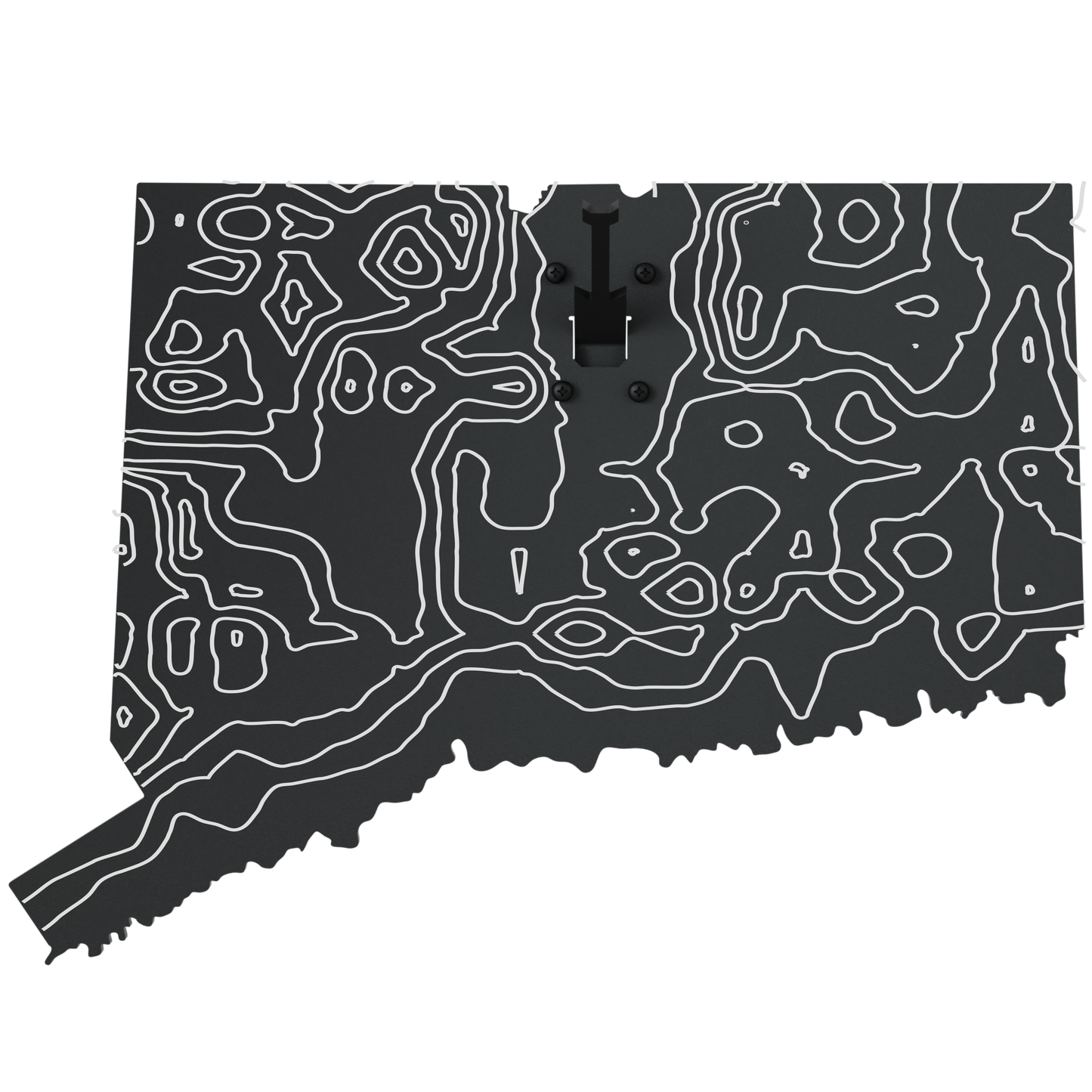 Connecticut Solid State Outline European Mount Plaque (Medium Game)