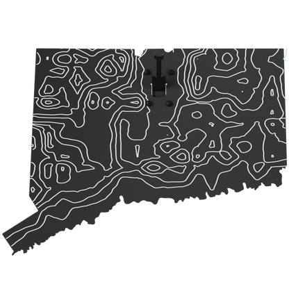 Connecticut Solid State Outline European Mount Plaque (Medium Game)