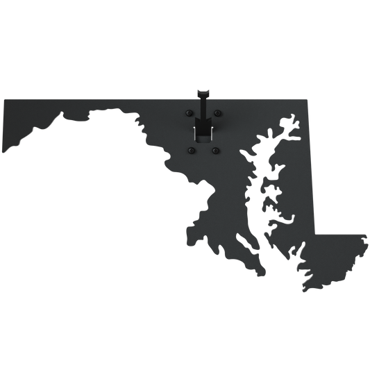 Maryland Solid State Outline European Mount Plaque (Medium Game)