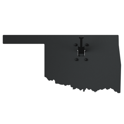 Oklahoma Solid State Outline European Mount Plaque (Medium Game)