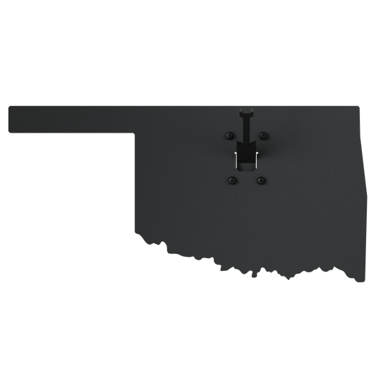 Oklahoma Solid State Outline European Mount Plaque (Medium Game)