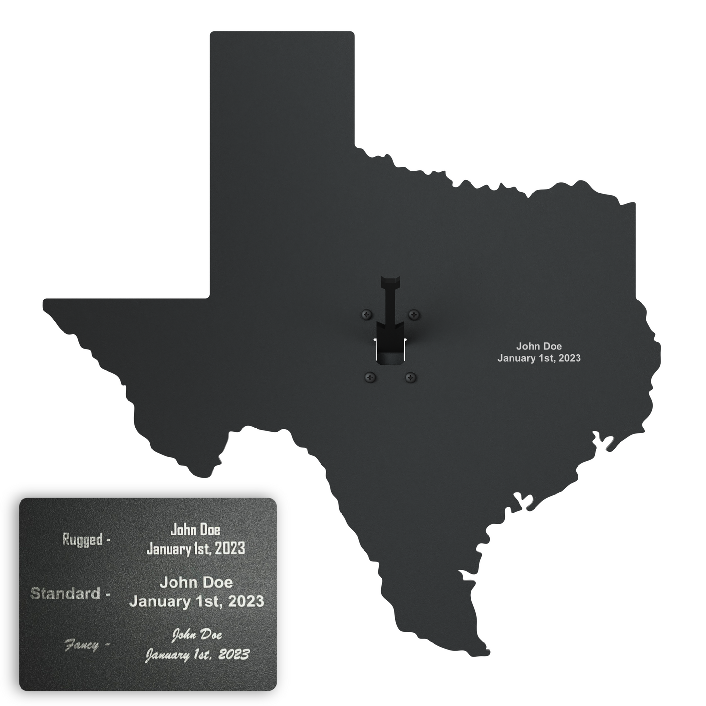 Texas Solid Mount State Outline European Mount Plaque (Medium Game)