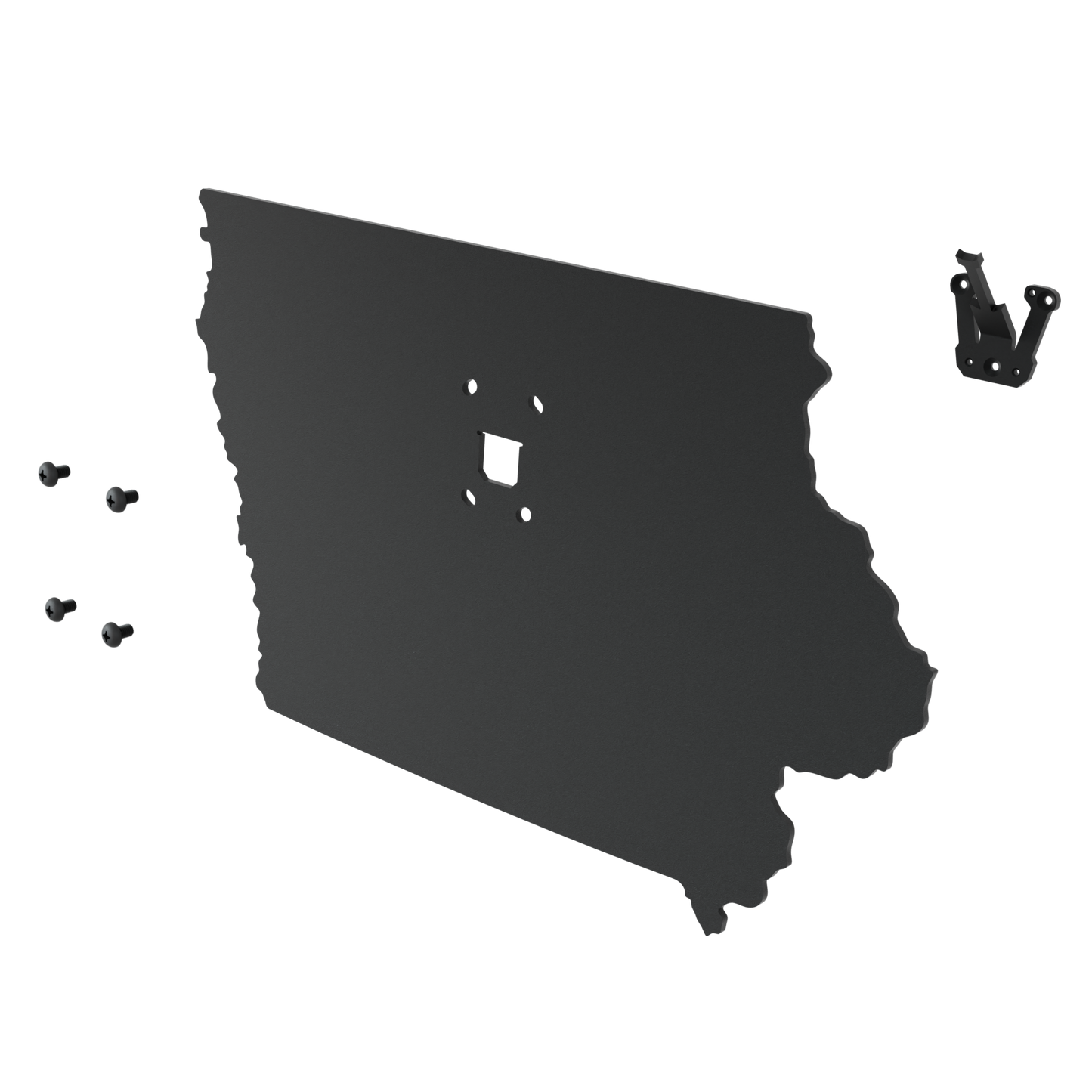 Iowa Solid State Outline European Mount Plaque (Medium Game)