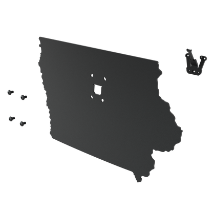 Iowa Solid State Outline European Mount Plaque (Medium Game)