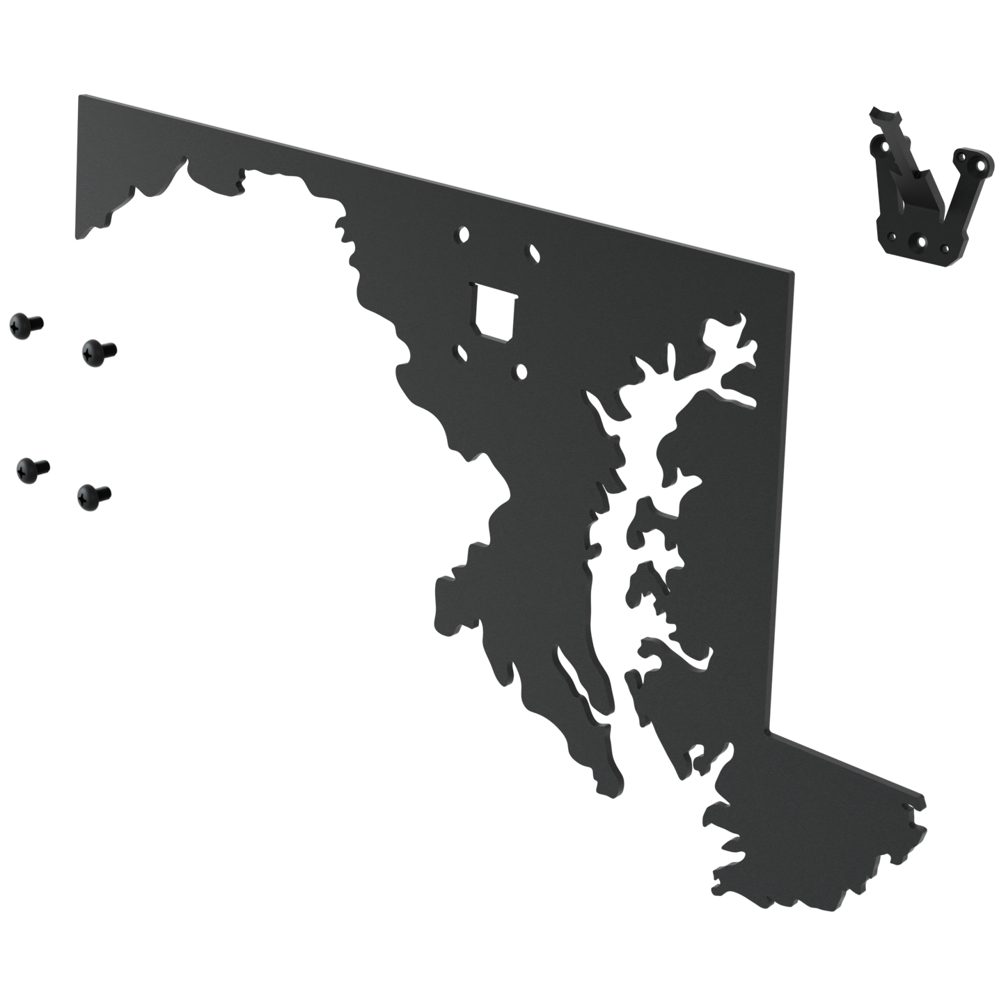 Maryland Solid State Outline European Mount Plaque (Medium Game)