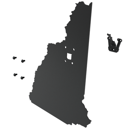 New Hampshire Solid State Outline European Mount Plaque (Medium Game)