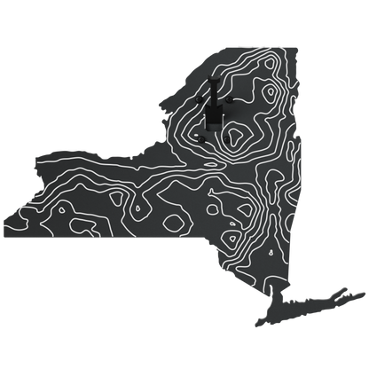 New York Solid State Outline European Mount Plaque (Medium Game)