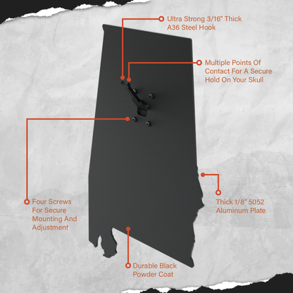 Alabama Solid State Outline European Mount Plaque (Medium Game)