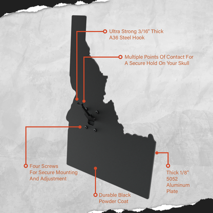 Idaho Solid State Outline European Mount Plaque (Medium Game)