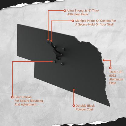 Nebraska Solid State Outline European Mount Plaque (Medium Game)