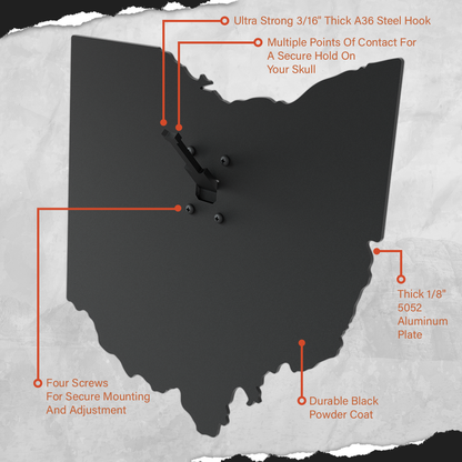 Ohio Solid State Outline European Mount Plaque (Medium Game)