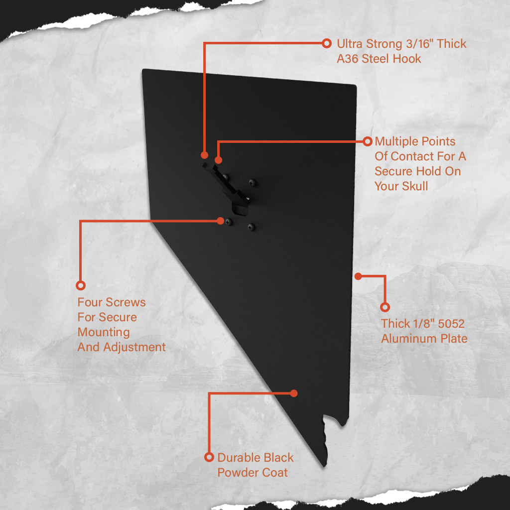Nevada Solid Mount State Outline European Mount Plaque (Medium Game)