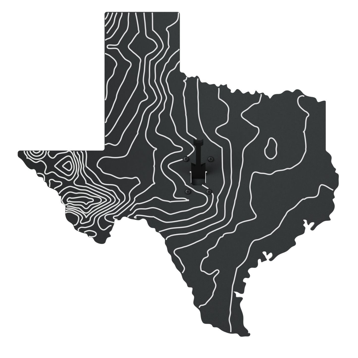 Texas Solid Mount State Outline European Mount Plaque (Medium Game)