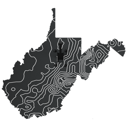 West Virginia Solid State Outline European Mount Plaque (Medium Game)